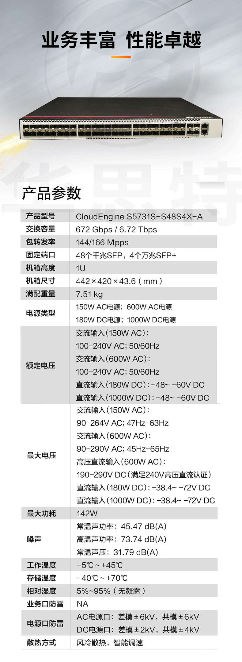 華為交換機 S5731S-S48S4X-A