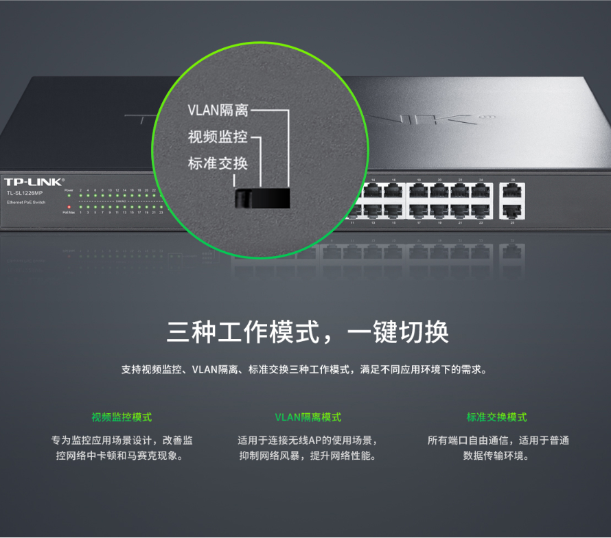 TP-LINK 千兆上聯(lián)以太網(wǎng)PoE交換機(jī)