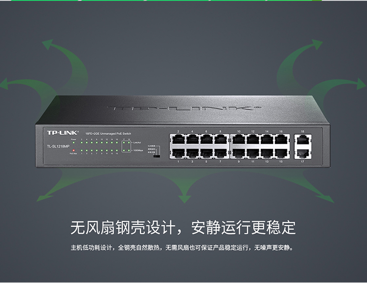 TP-LINK TL-SL1218MP 千兆上聯(lián)以太網(wǎng)交換機(jī)