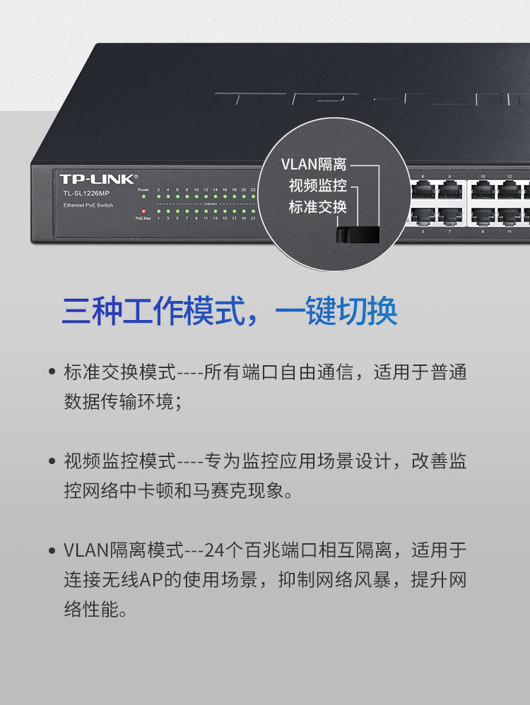 TP-LINK TL-SL1226 千兆上聯非網管以太網交換機