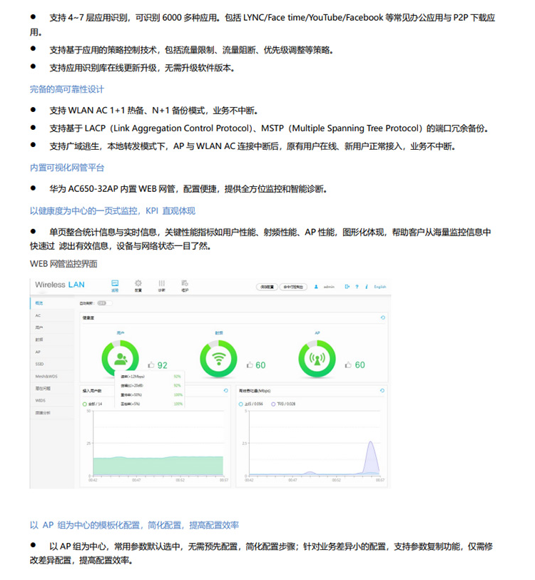 華為 AC650-32AP 無(wú)線接入控制器AC